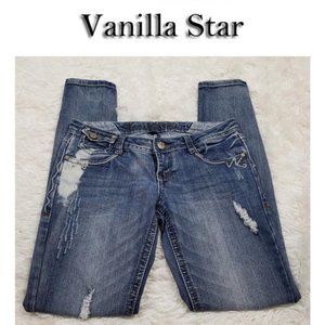 Vanilla Star Distressed Straight Leg Jeans Size 5 🤩